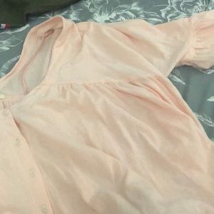 Pink free people blouse
